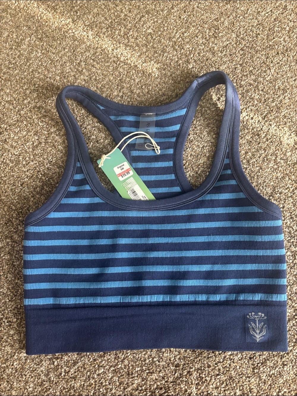 Altered state stripe sports bra xl